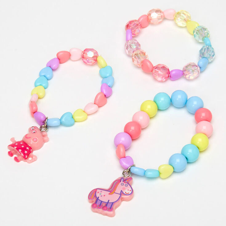 Peppa Pig™ Beaded Stretch Bracelets – 3 Pack | Claire's