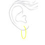 40MM Neon Hoop Earrings -  Yellow,