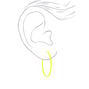 40MM Neon Hoop Earrings -  Yellow,
