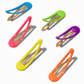 Claire&#39;s Club Neon Rainbow Snap Hair Clips - 6 Pack,