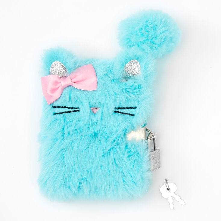 Claire's Journal intime en peluche chaton Claire's Club - Vert menthe