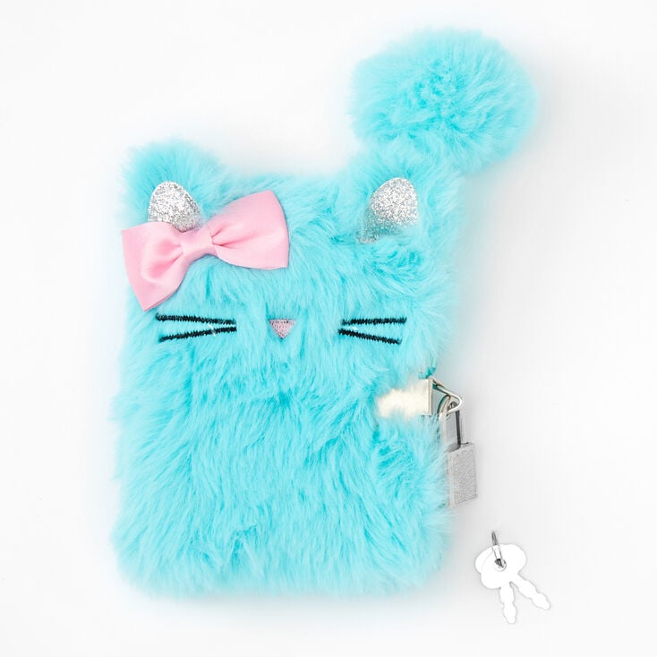 Claire&#39;s Club Kitty Lock Plush Diary - Mint,