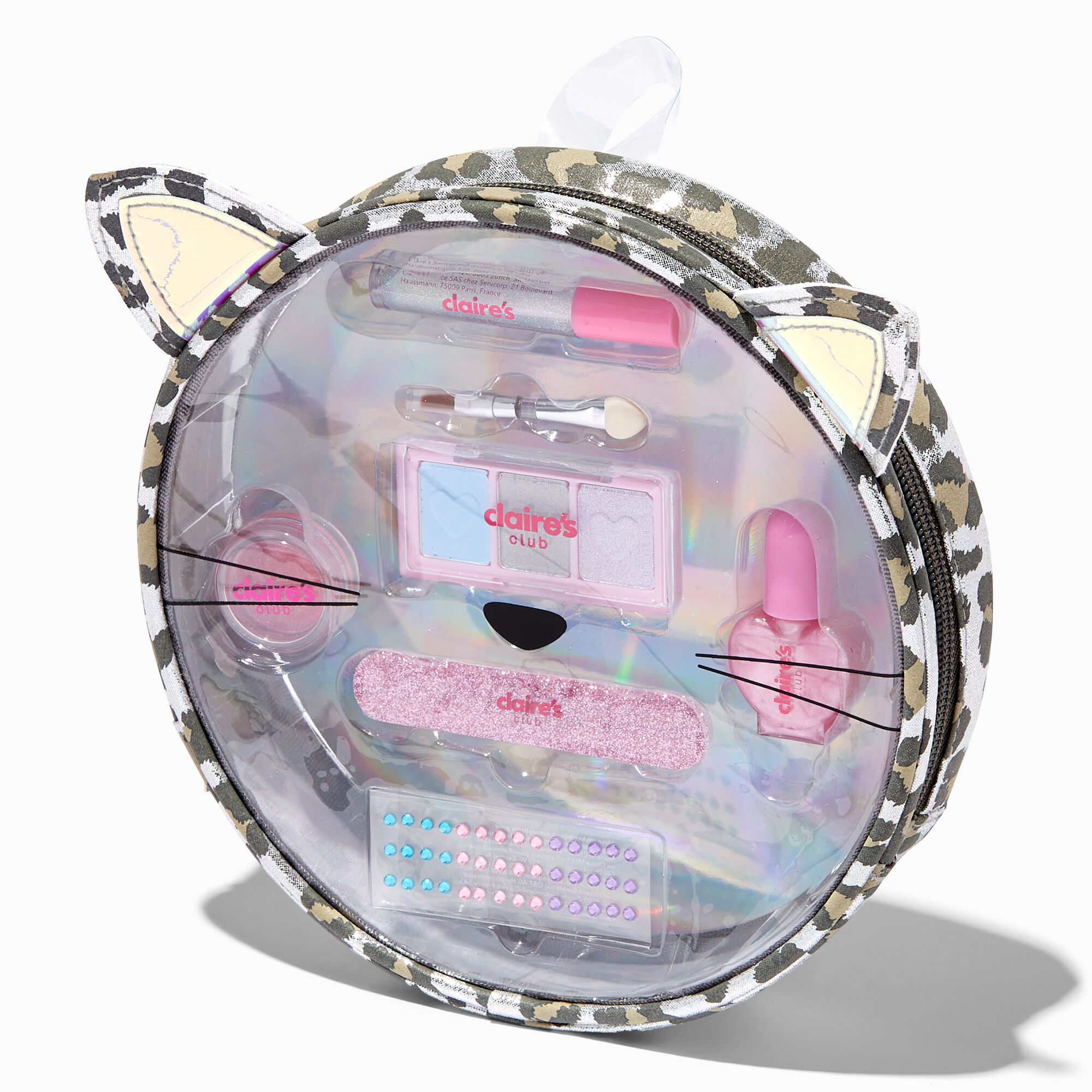 View Claires Club Snow Leopard Zip Makeup Set information