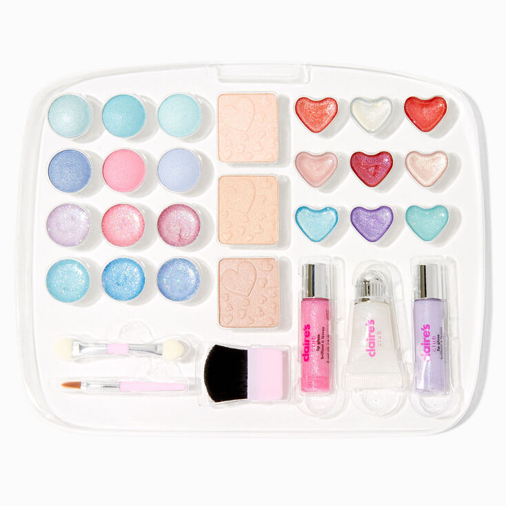 Claire&#39;s Club Clear Pink Makeup Case,