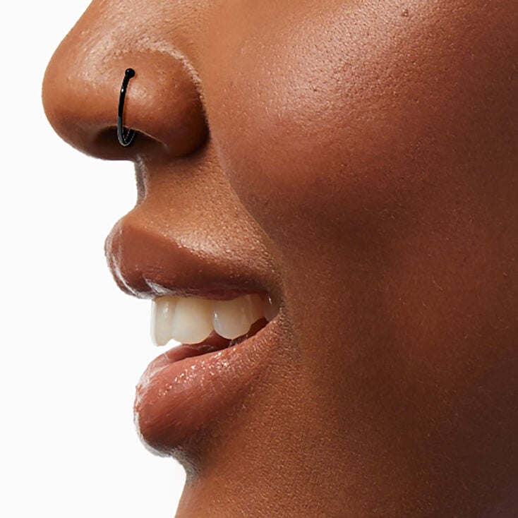 Hematite Stainless Steel Mixed Faux Nose Rings - 3 Pack,