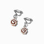 Cinnamon Roll Clip-On Earrings,