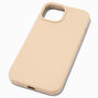 Coque de portable en silicone taupe uni - Compatible avec iPhone&reg;&nbsp;13/14&nbsp;Pro,