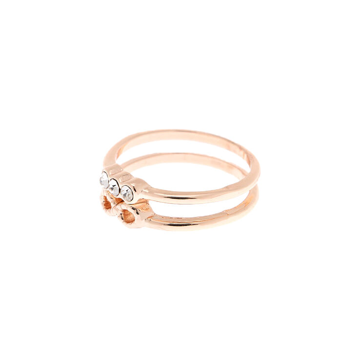 Rose Gold Infinity Stone Midi Ring,