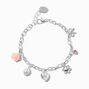 Silver-tone Coquette Charm Bracelet,