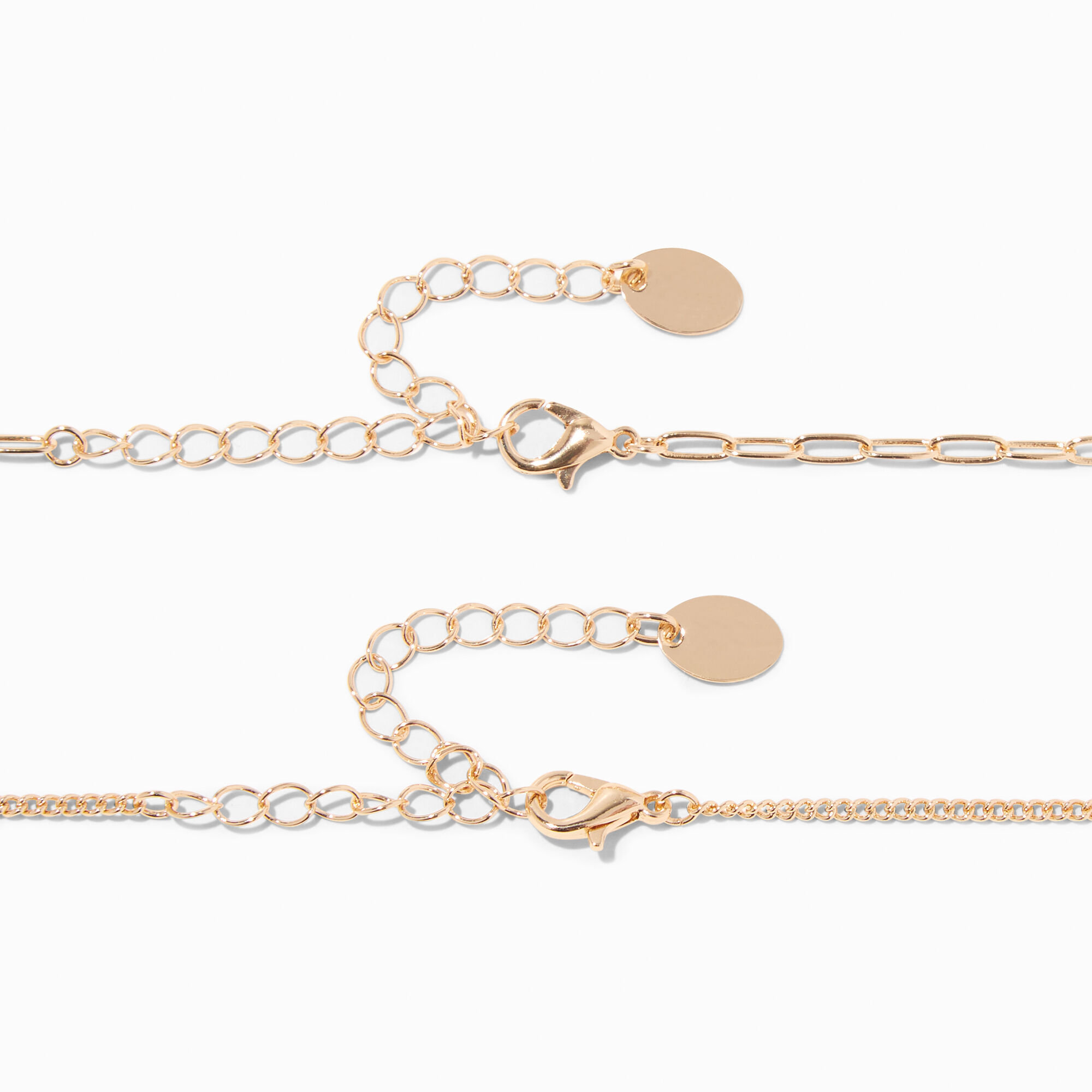 Pink Evil Eye & Chain Choker Necklaces - 2 Pack,