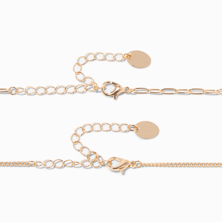 Pink Evil Eye &amp; Chain Choker Necklaces - 2 Pack,