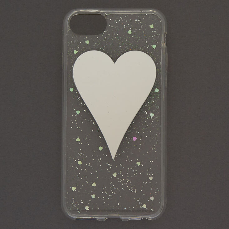 Mirror Heart Glitter Phone Case - Fits iPhone 6/7/8,