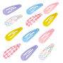 Claire&#39;s Club Pastel Glitter Mini Snap Hair Clips - 12 Pack,