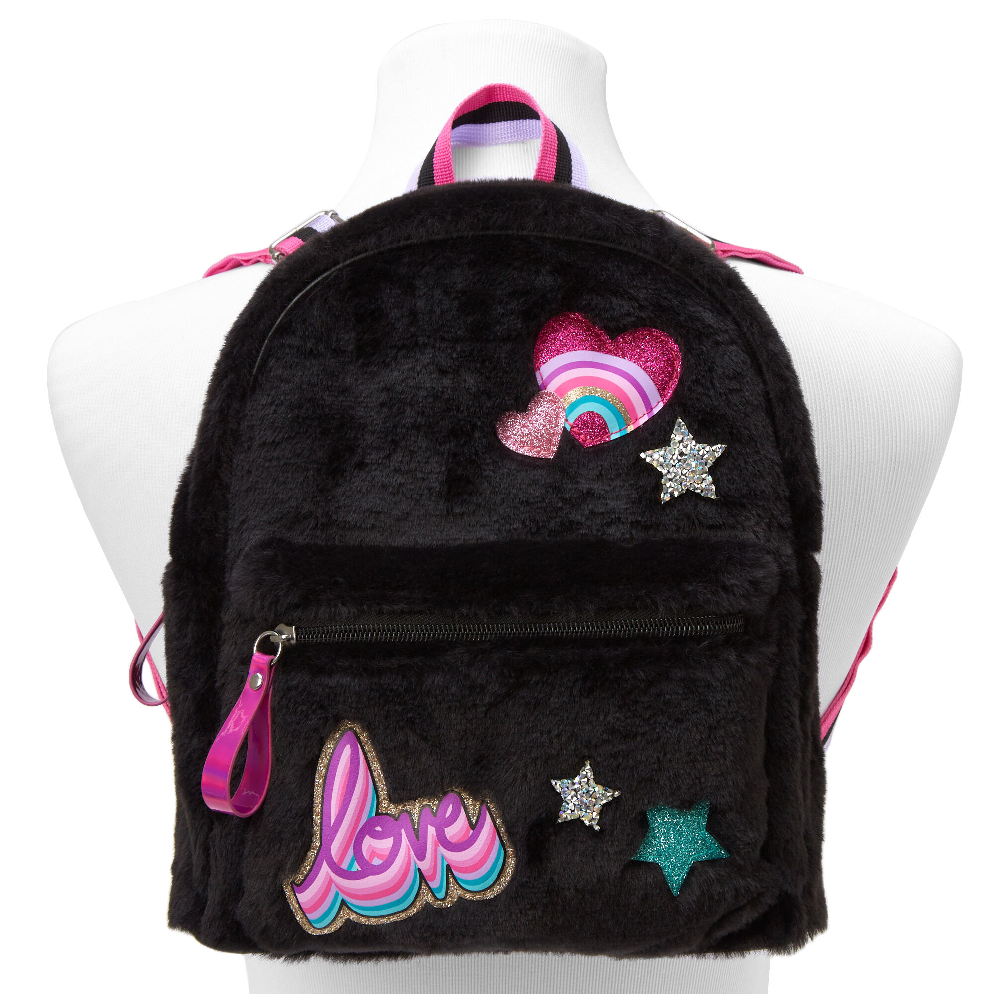 Furry backpack purse sales