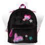 Furry Mini Backpack - Black,