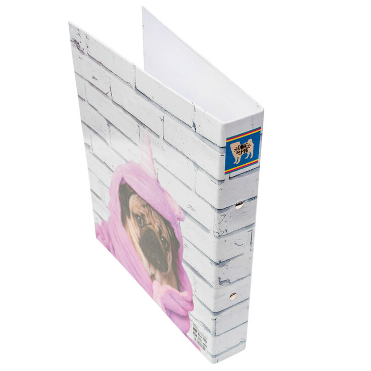 Doug The Pug&reg; Unicorn A4 Ring Binder - White,