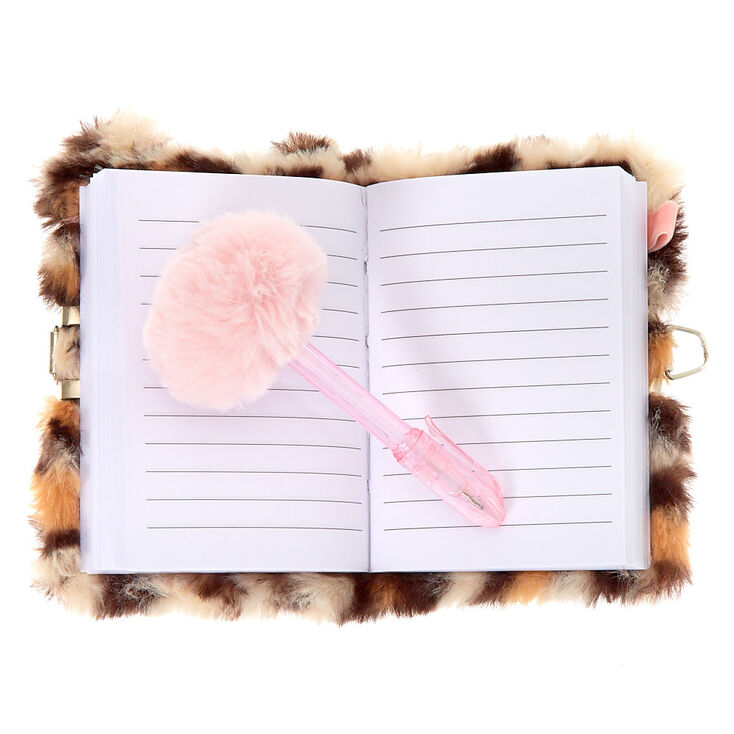 Claire&#39;s Club Shakey Leopard Lock Diary,