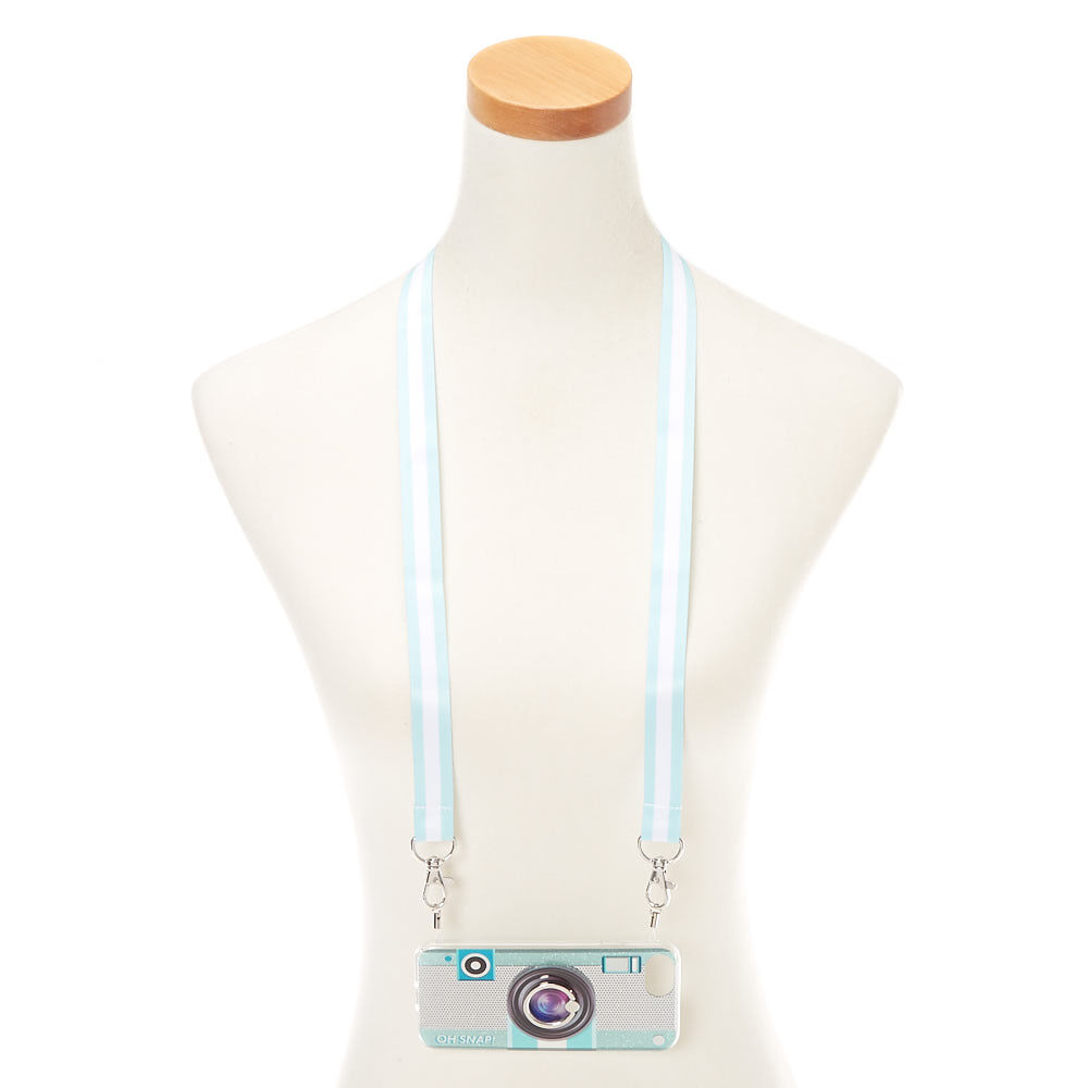 Glitter Camera Phone Case with Lanyard - Fits iPhone 6/7/8/SE,