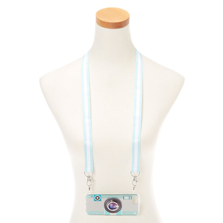 Glitter Camera Phone Case with Lanyard - Fits iPhone 6/7/8/SE,