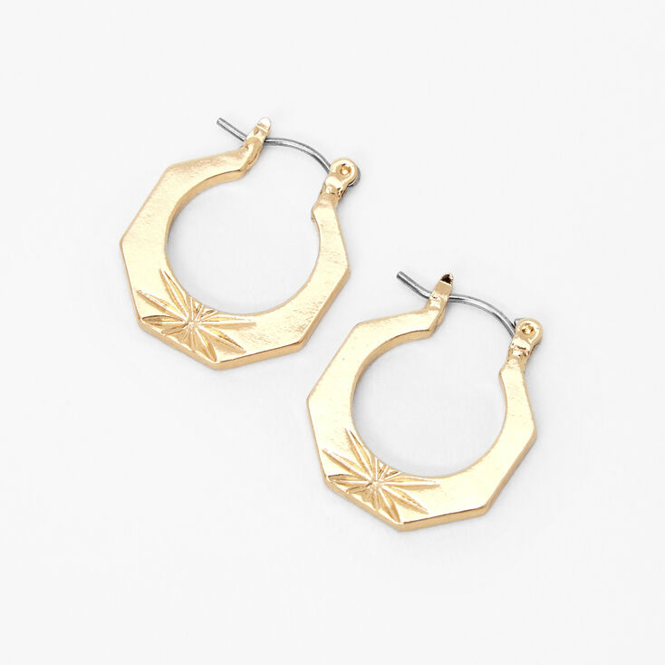 15MM Geometric Horseshoe Hinge Hoop Earrings,