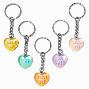 Valentine&#39;s Day Candy Heart Best Friends Keychains - 5 Pack,
