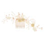 Rose Gold Large Floral Branch Hair Comb,