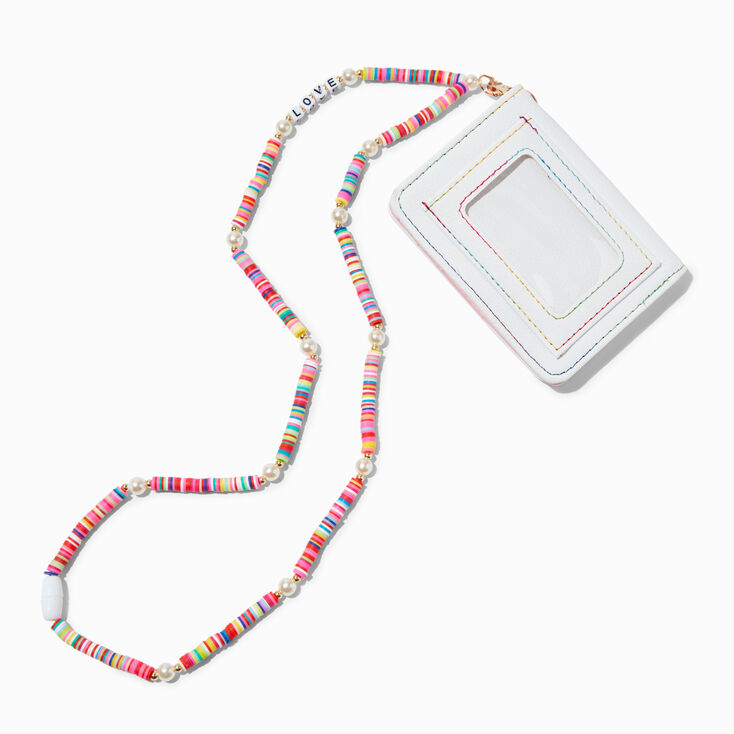 Beaded Pride Wallet with Lanyard,