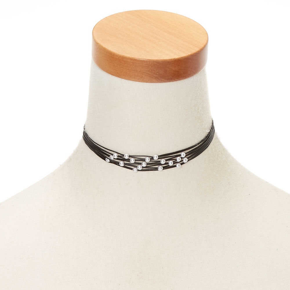 black cord choker necklace