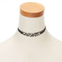 Pearl Woven Cord Choker Necklace - Black,