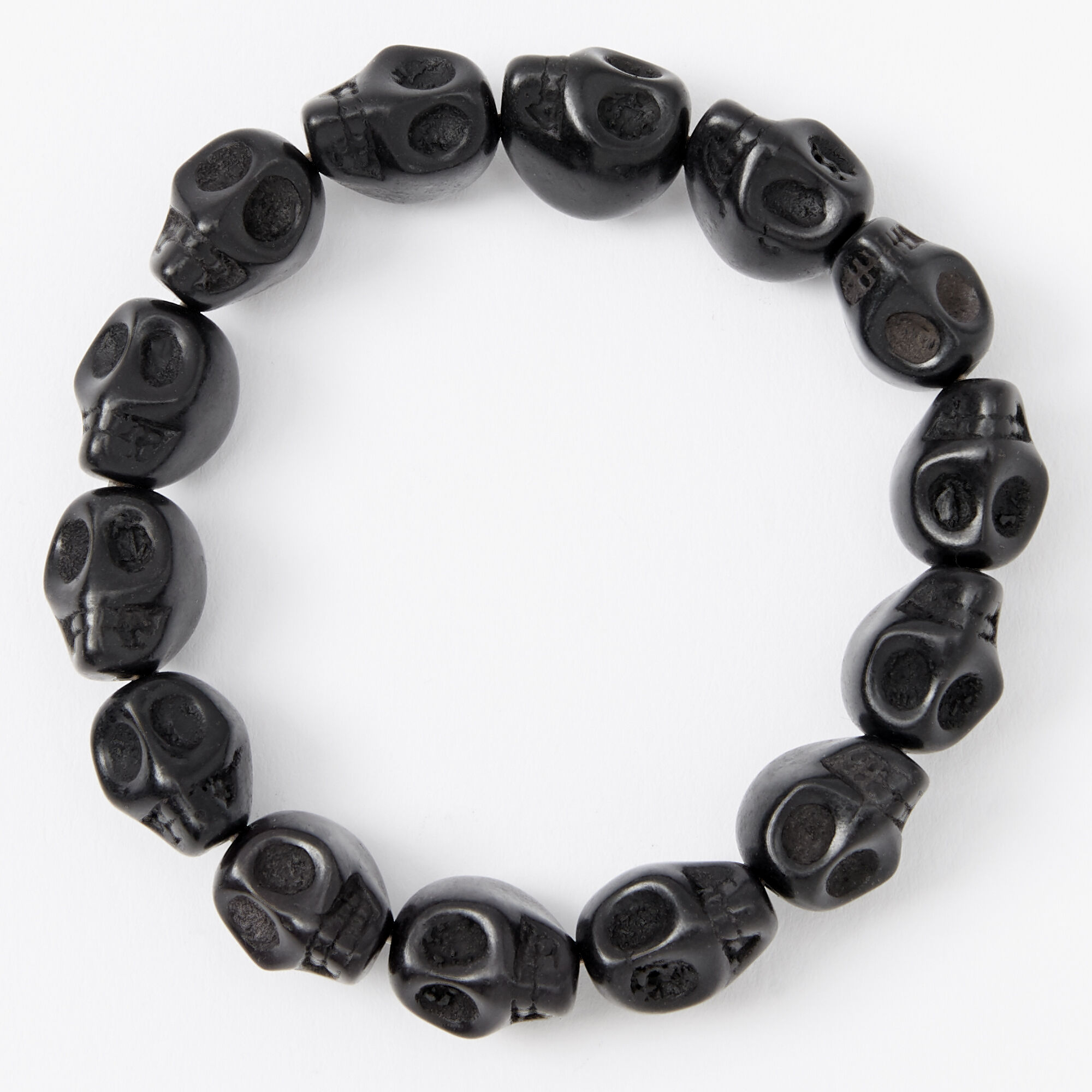 Skull Stretch Bracelet Black