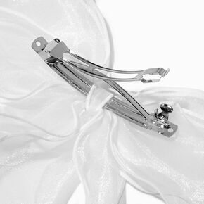 White Fairy Long Tail Hair Bow Clip,