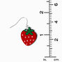 Acrylic Strawberry 0.5&quot; Drop Earrings,