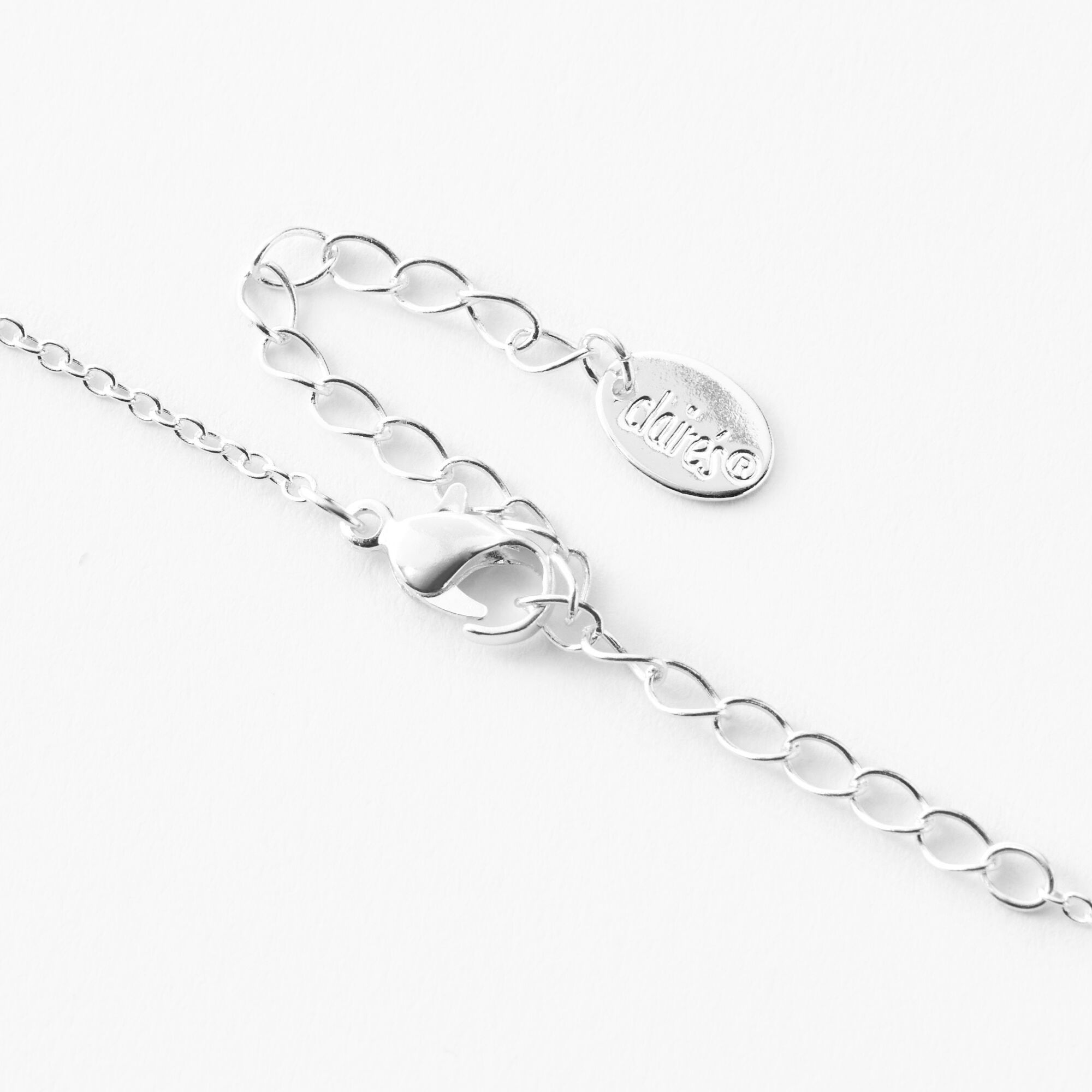 Silver Initial Mood Pendant Necklace - A,