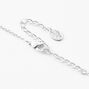 Silver-tone Initial Mood Pendant Necklace - A,