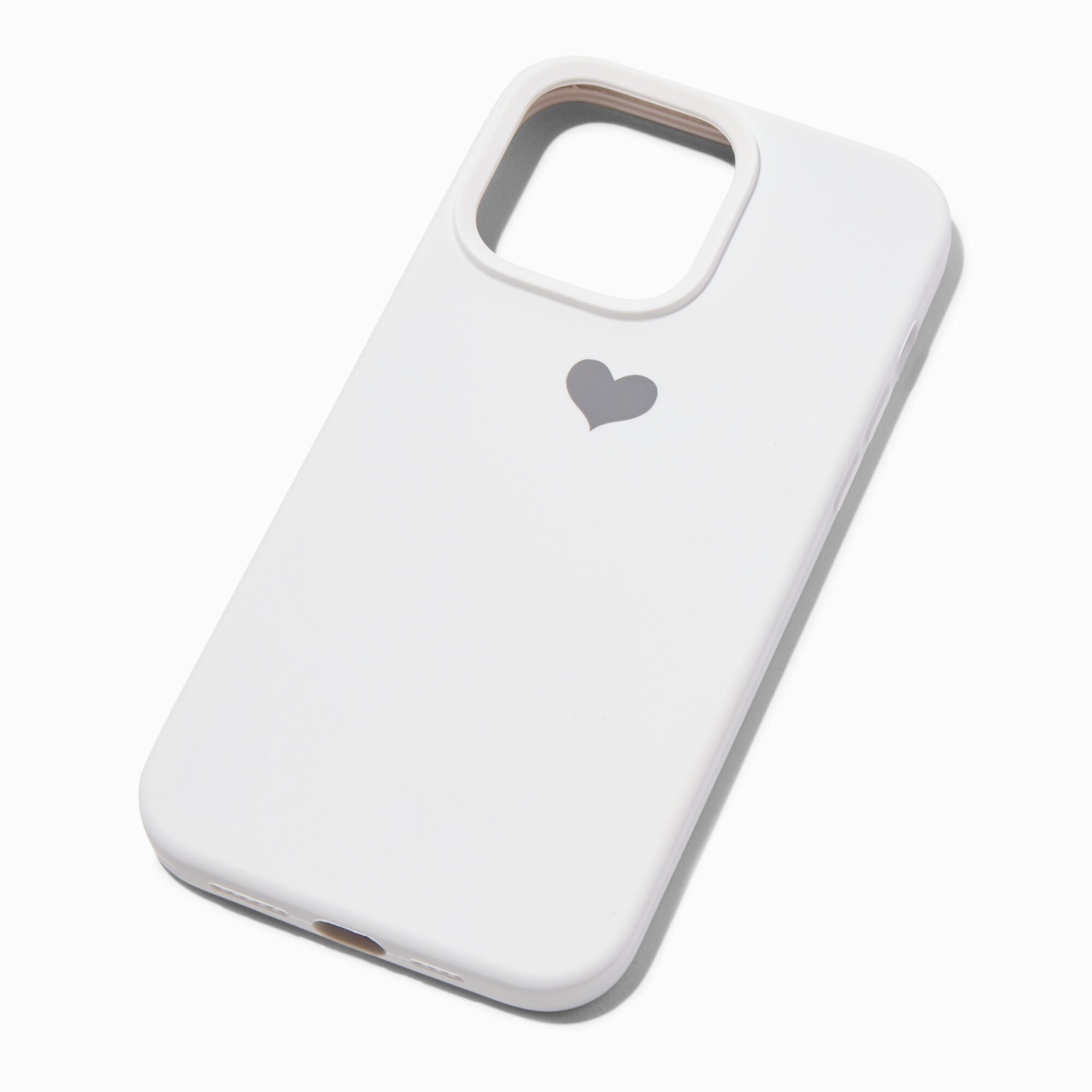 View Claires Heart Phone Case Fits Iphone 14 Pro Max White information