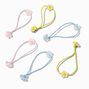 Claire&#39;s Club Matte Floral Charm Hair Ties - 6 Pack,