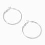 Claire&#39;s Recycled Jewellery Silver-tone 40MM Hoop Earrings,