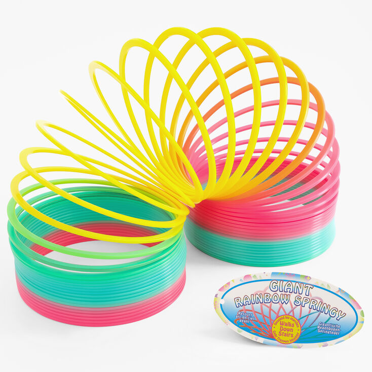 Jouet fidget à ressort slinky arc-en-ciel géant