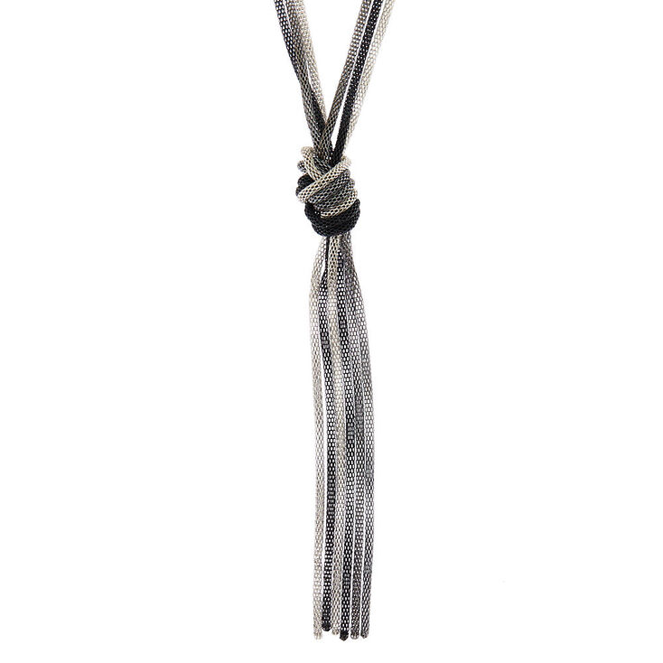 Claire's Long collier à pendentif avec chaînes nouées