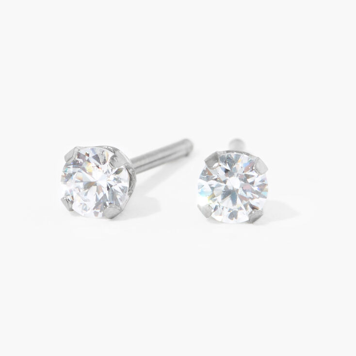 Zirconia Ear Studs Jewelry, Clear Stud Earrings Ear