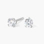 Stainless Steel 3mm Cubic Zirconia Studs Ear Piercing Kit with Ear Care Solution,