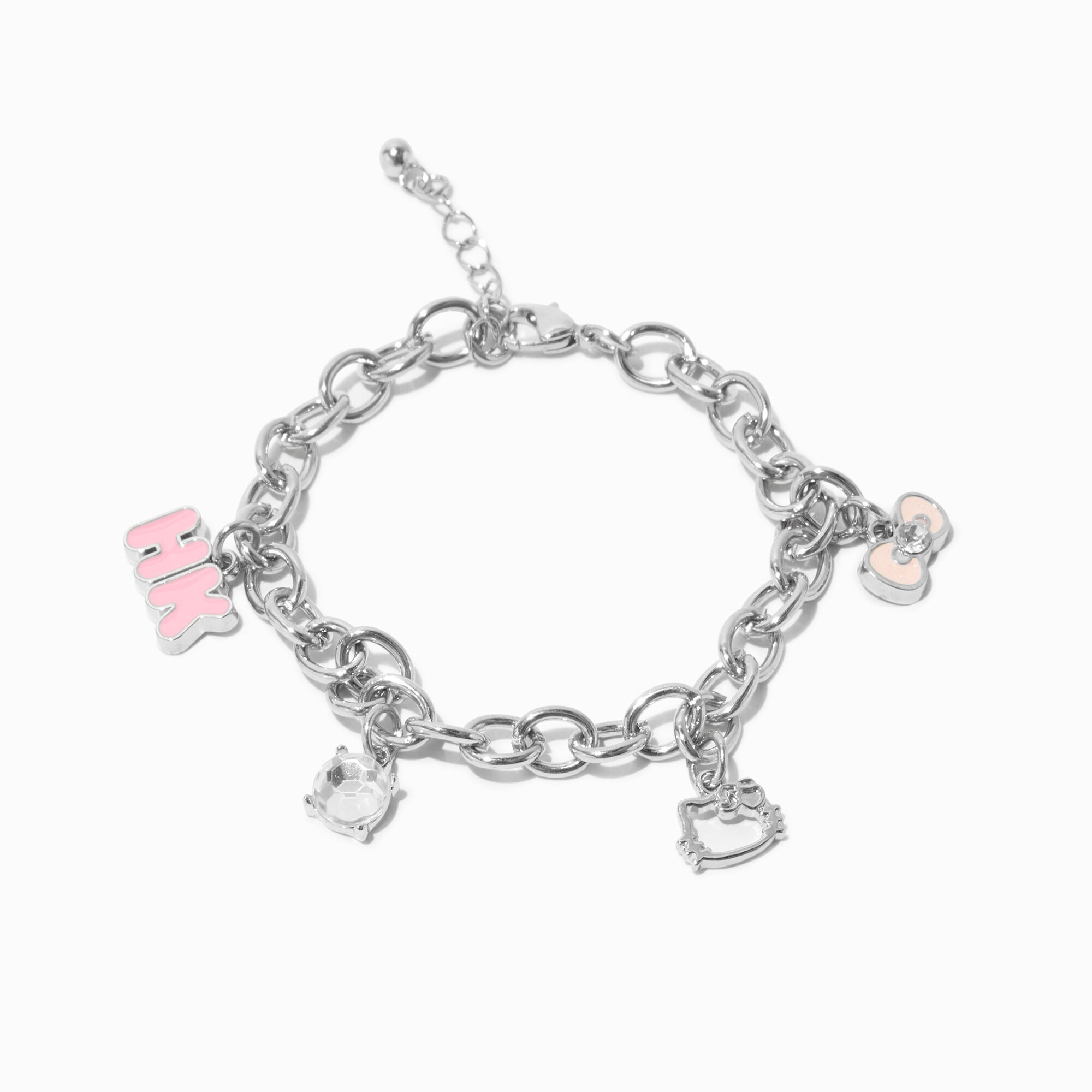 Hello Kitty® 50th Anniversary Claire's Exclusive Silver-tone Charm Bracelet,