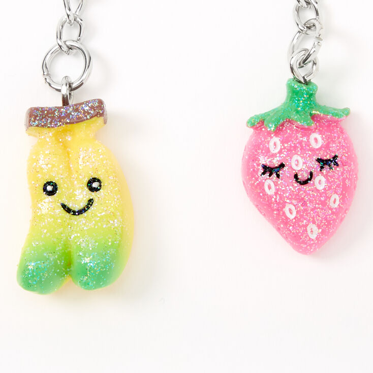 Best Friends Mixed Happy Face Fruit Keychains &#40;5 Pack&#41;,