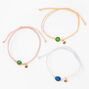 Best Friends Mood Charm Pastel Adjustable Cord Bracelets - 3 Pack,