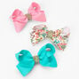 Claire&#39;s Club Loopy Bow Hair Clips - Floral, 3 Pack,