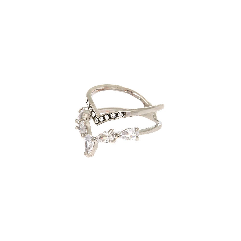 Bague couleur argenté motif étoile,