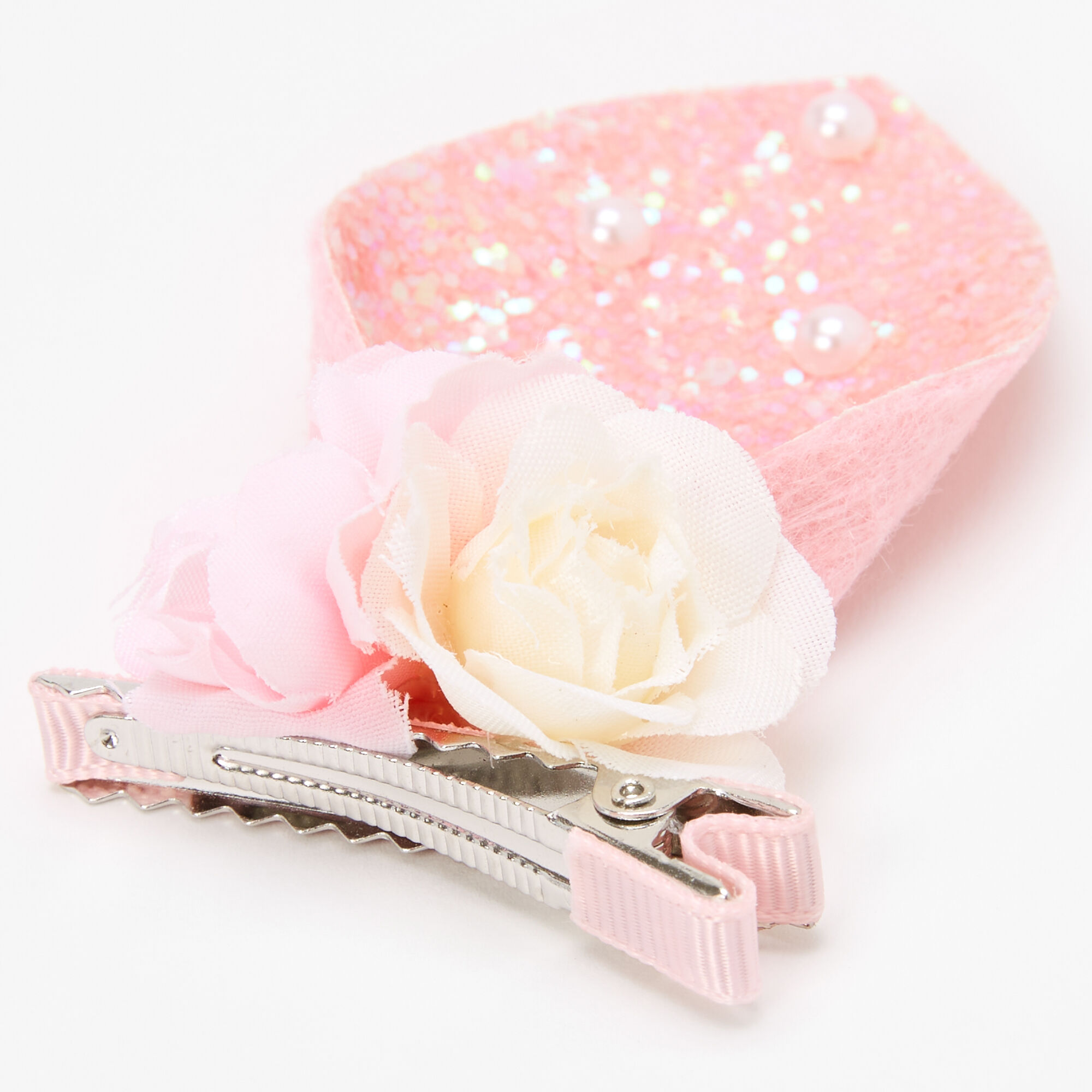 Easter Bunny Ears Floral Hair Clips - 2 Pack,