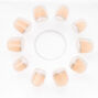 Claire&#39;s Club Glitter French Manicure Square Press On Faux Nail Set - 10 Pack,