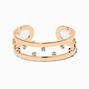 Gold-tone Chunky Diamante Crystal Cuff Bracelet ,