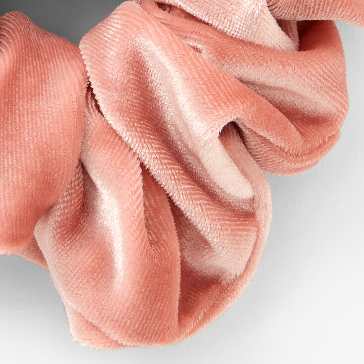 Blush Pink Medium Velvet Hair Scrunchie,